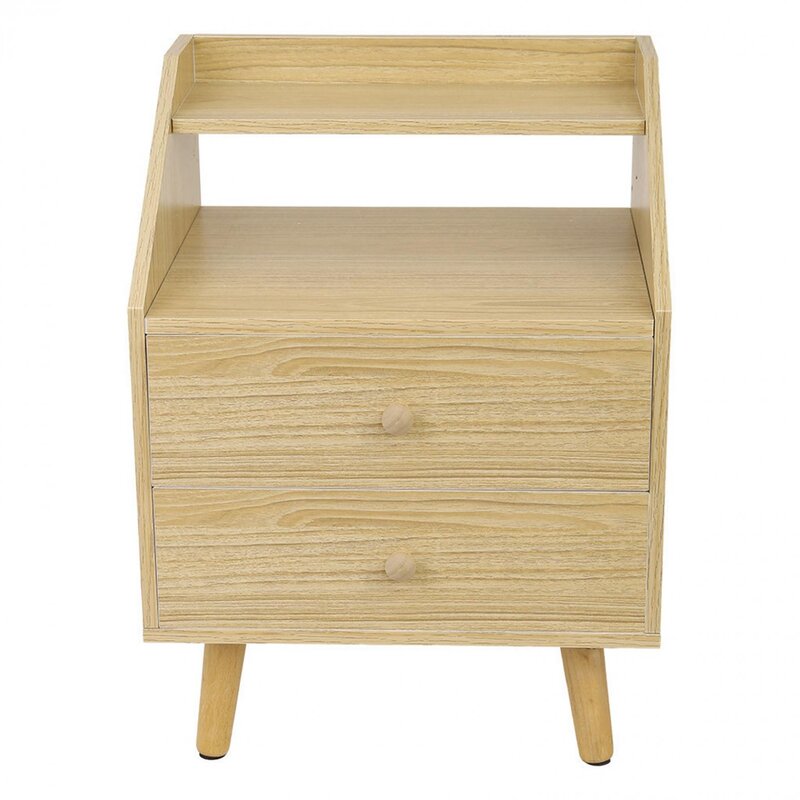 北欧设计现代实木豪华床头柜床头柜边桌带2抽屉