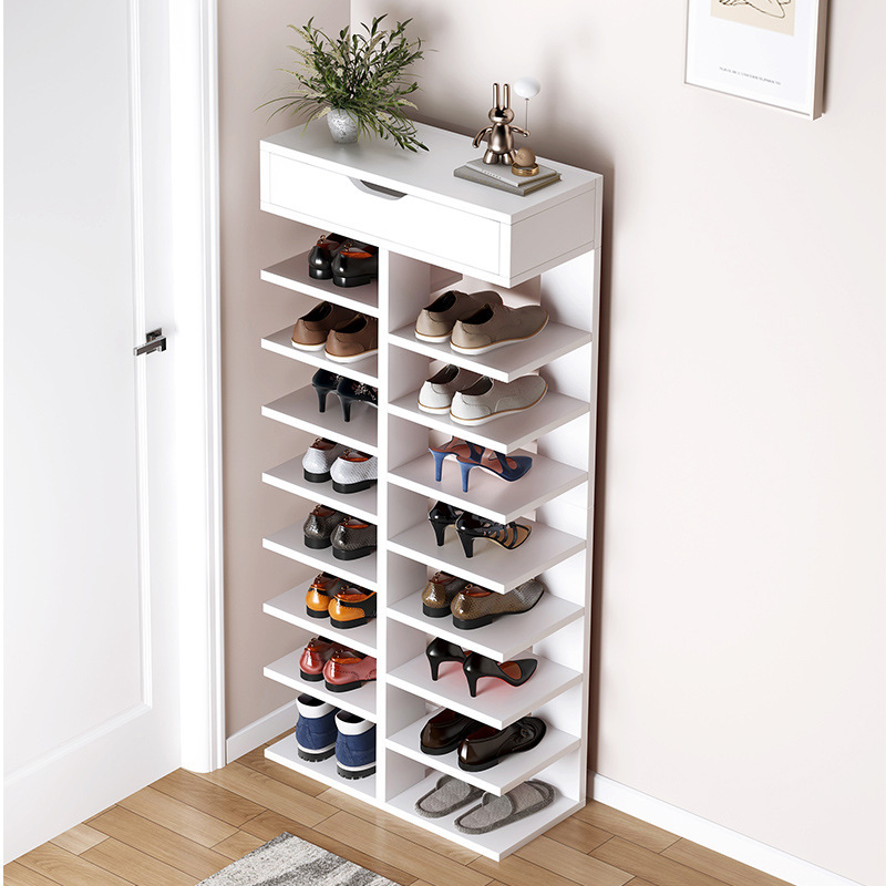 小户型门口室内省级迷你多层简易置物架木鞋柜简约